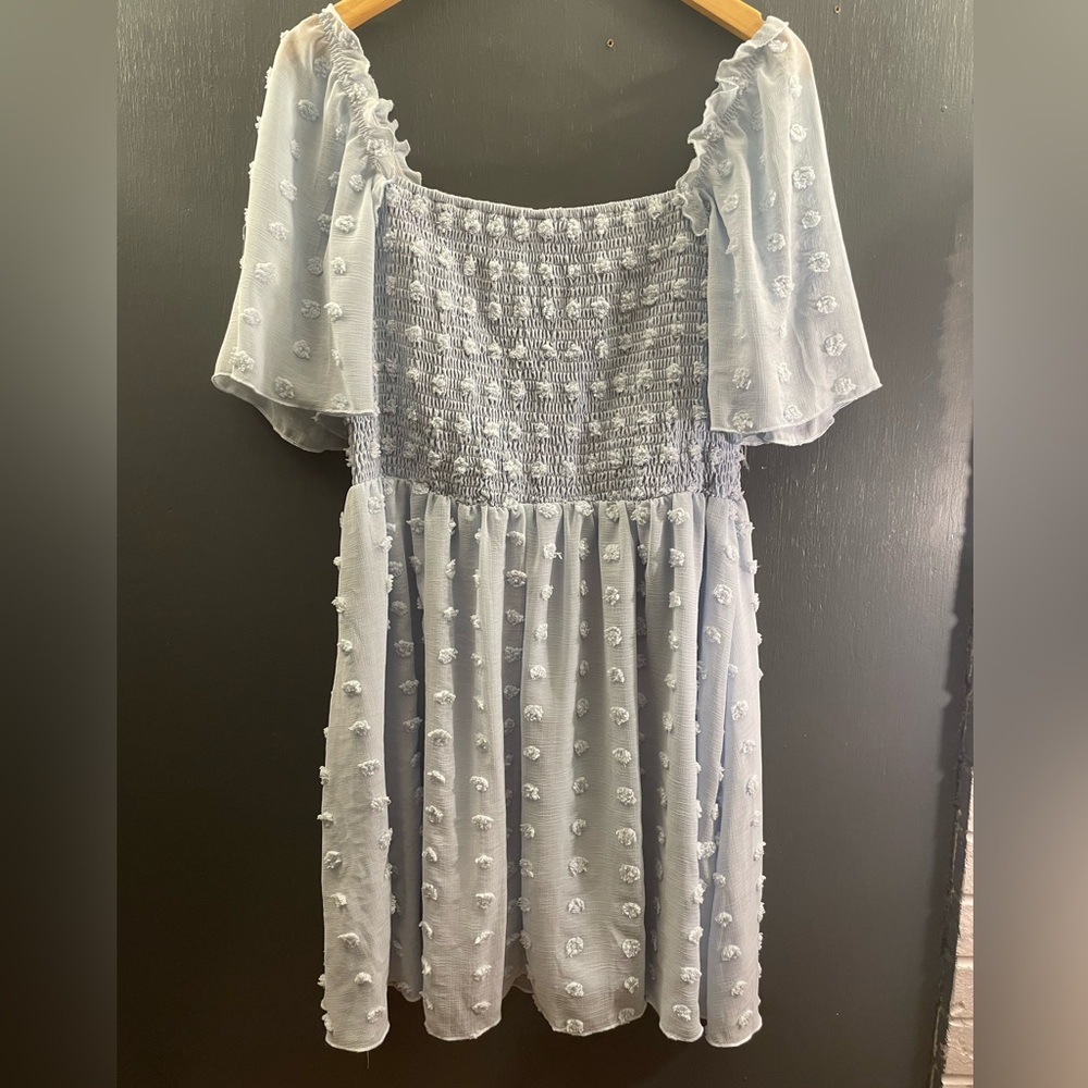 Blue Detailed Women’s Dress